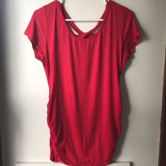 Jessica Simpson Tops - ⭐️3/$20⭐️ Red Maternity top 🤰
